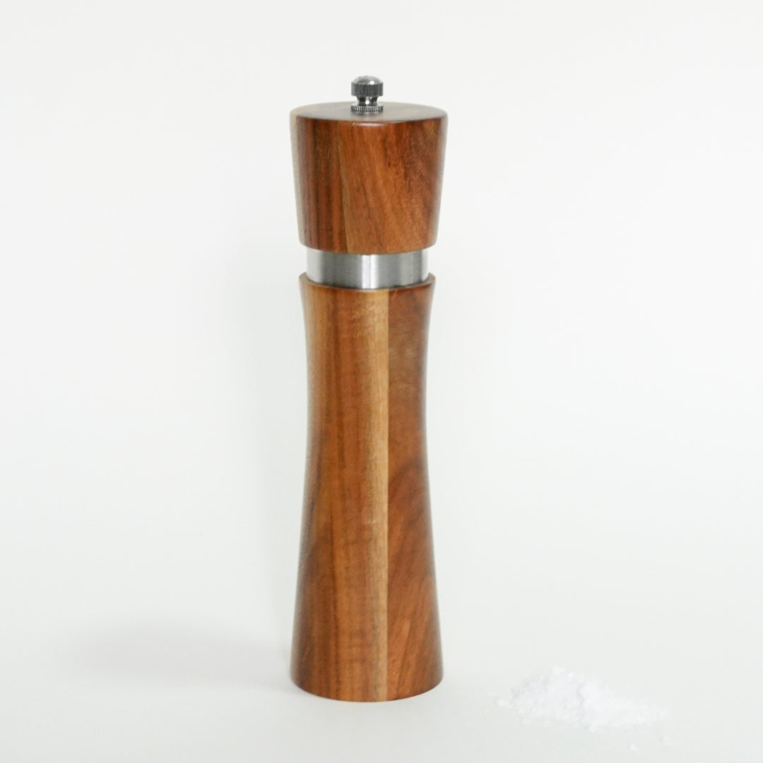 MOLINILLO MADERA ACACIA ANILLO PLATA - Casa CMK