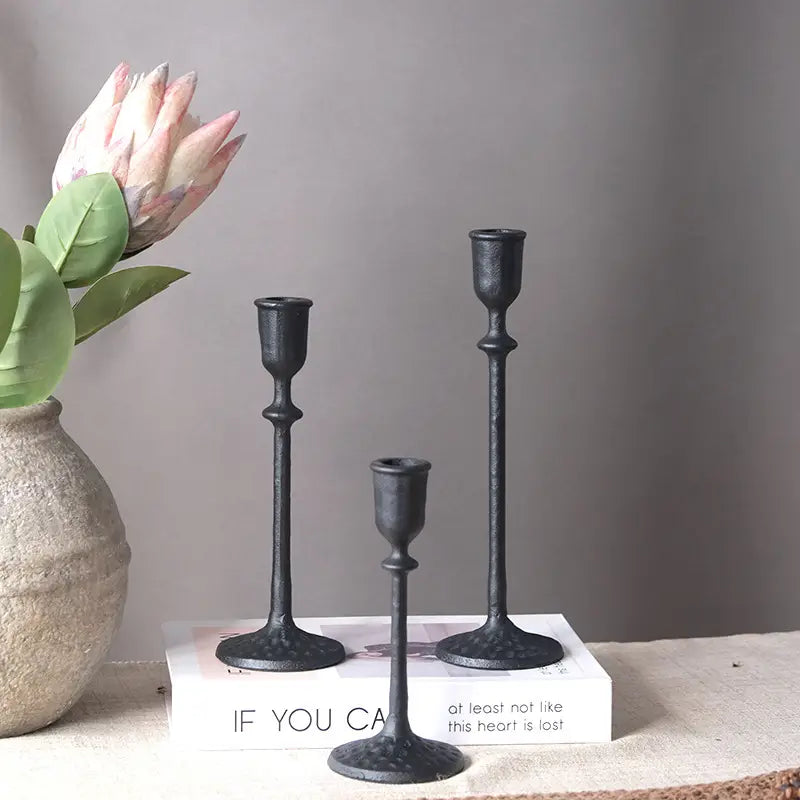 SET 3 CANDELABROS METAL - Casa CMK