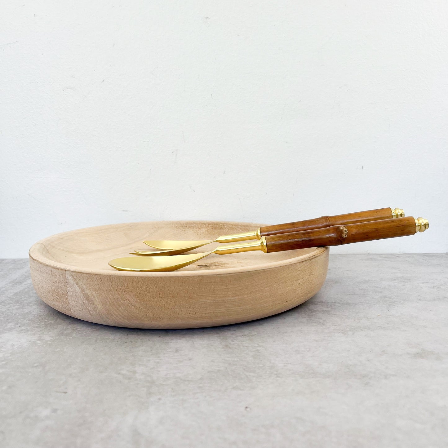CUCHARAS BAMBU DORADAS
