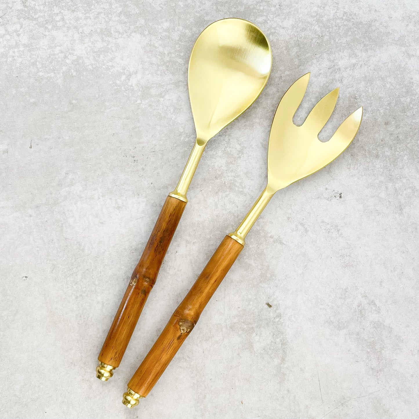 CUCHARAS BAMBU DORADAS