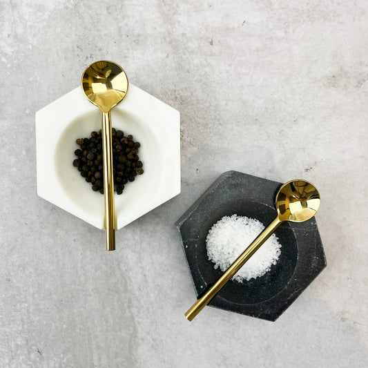 CUENCO MÁRMOL HEXAGONAL BLANCO - Casa CMK