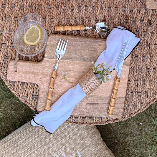 SERVILLETAS PESPUNTE NEGRO