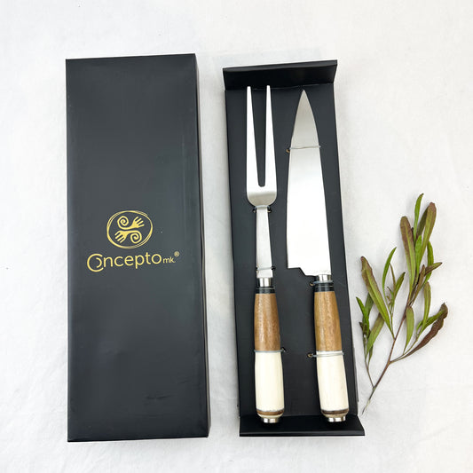 SET ASADO HUESO- MADERA - Casa CMK