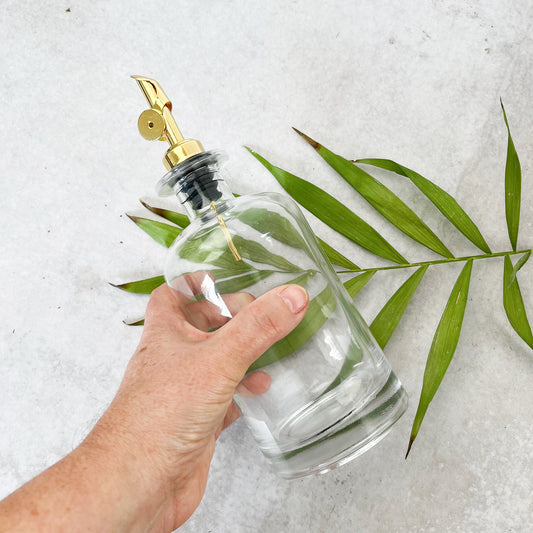 SET ALCUZAS VIDRIO CON DISPENSADOR - Casa CMK