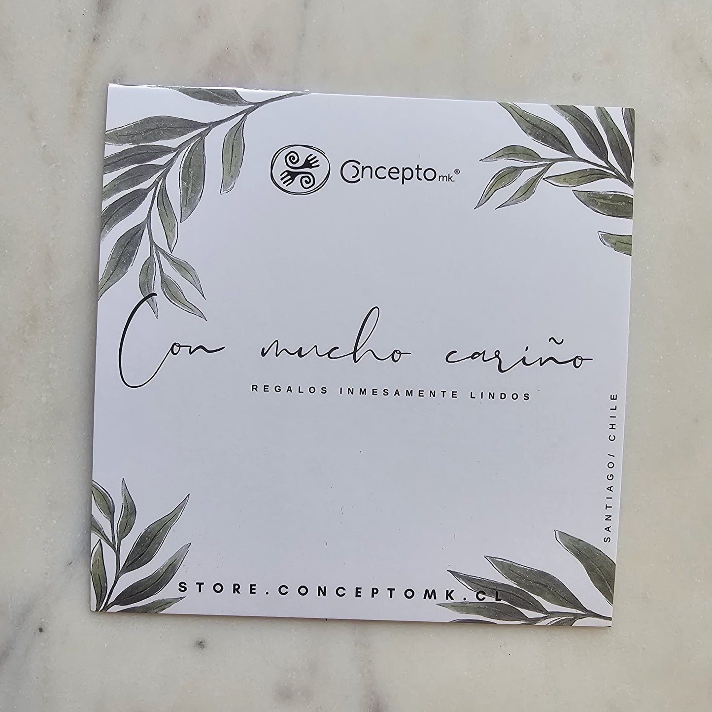 Tarjeta "Con mucho cariño" - Concepto MK