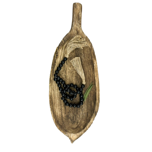 BANDEJA MADERA HOJA - Casa CMK