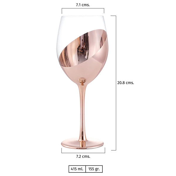 SET DE 2 COPAS DE VINO ENCOBRIZADAS