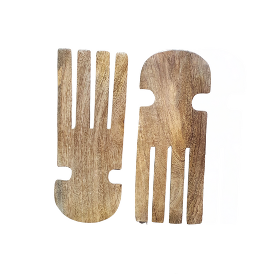 SET TENEDORES MADERA ENSALADA - Casa CMK