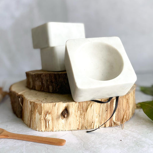 SET 3 CUENCOS MARMOL BLANCO - Casa CMK