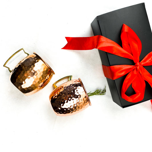 CAJA 2 MUG MOSCOW MULE COBRE MARTILLADO - Casa CMK