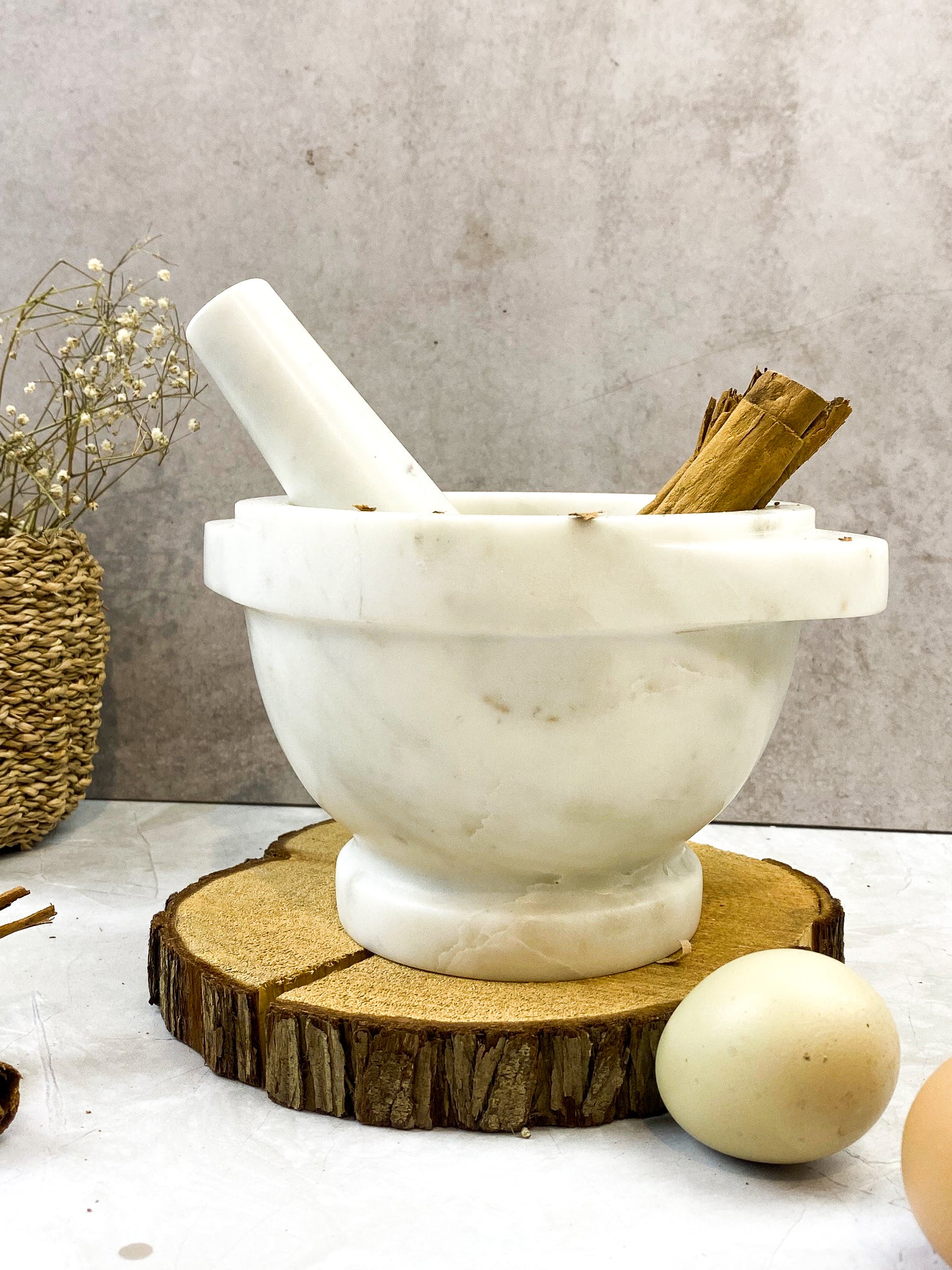 MORTERO DE MARMOL BLANCO XL - Concepto MK