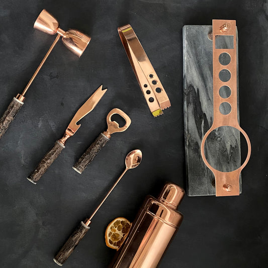 BARTENDER DELUXE BARRA MARMOL / COBRE - Casa CMK