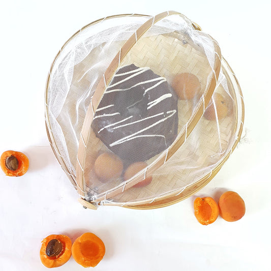 CANASTO M BASE BAMBU CUPULA MOVIBLE TUL - Concepto MK