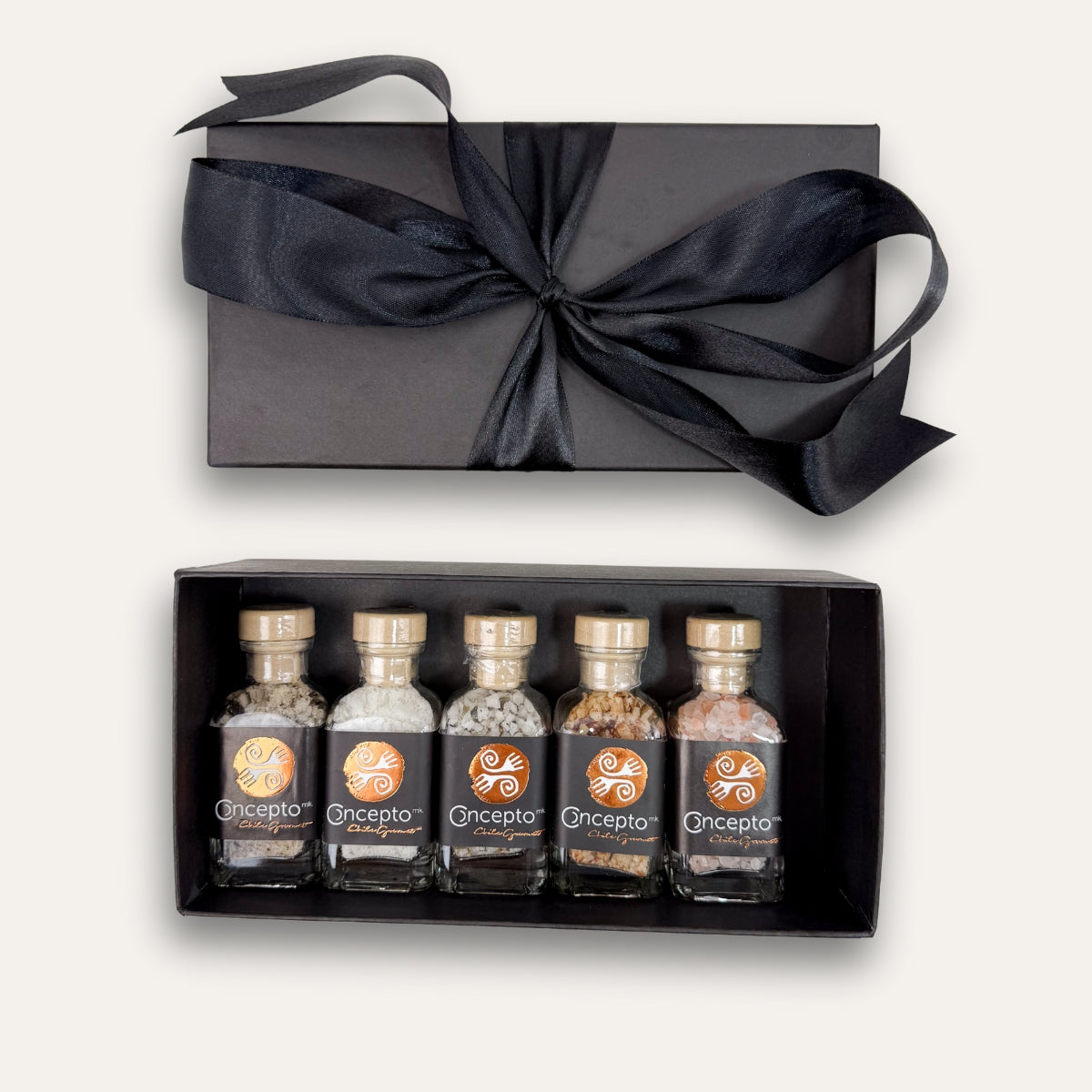 CAJA GOURMET CATA DE 5 CONDIMENTOS Y SALES CONCEPTO MK - Casa CMK