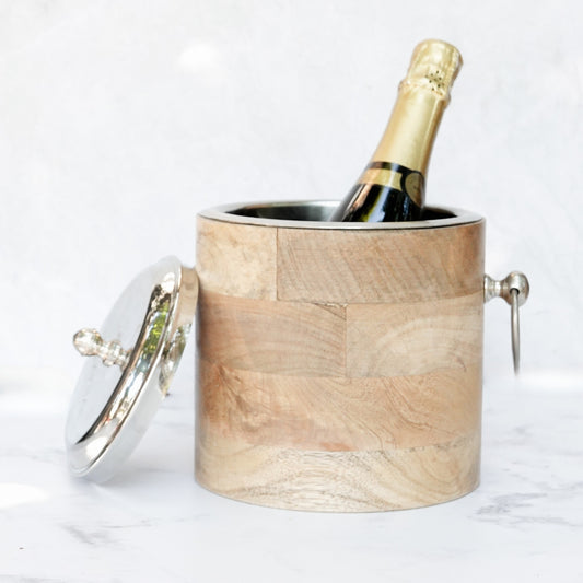 HIELERA MADERA CON TAPA - Casa CMK