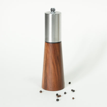 MOLINILLO MADERA ACACIA TAPA DORADA o PLATA