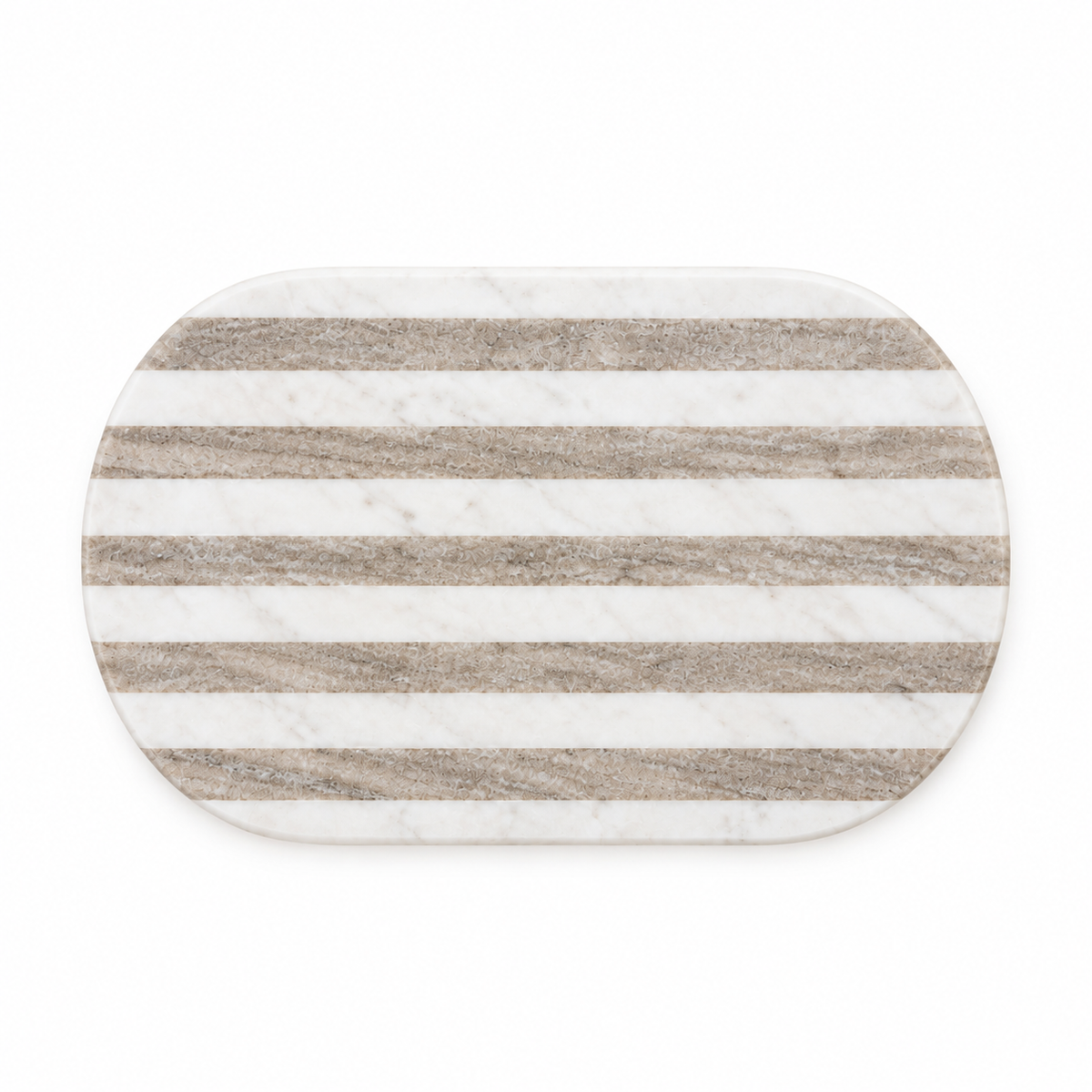 TABLA MÁRMOL FRANCIS RAYADA BEIGE Y BLANCO