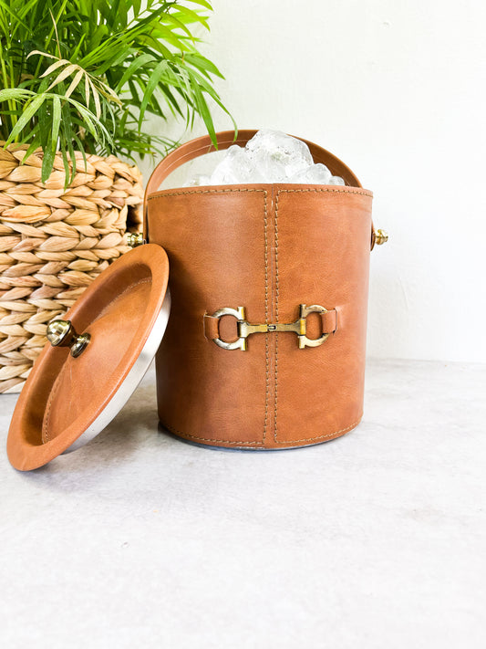 HIELERA CUERO CAMEL - Casa CMK