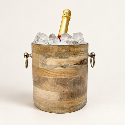 HIELERA  CHAMPAÑERA MADERA