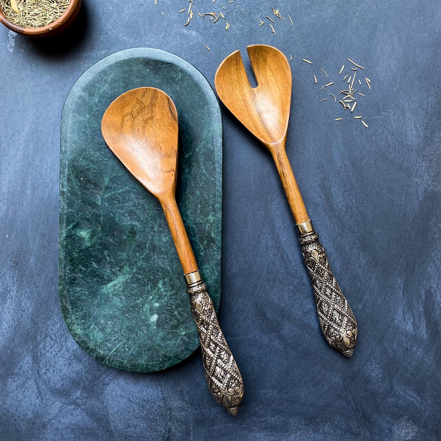 CUCHARAS MADERA MANGO METAL - Concepto MK