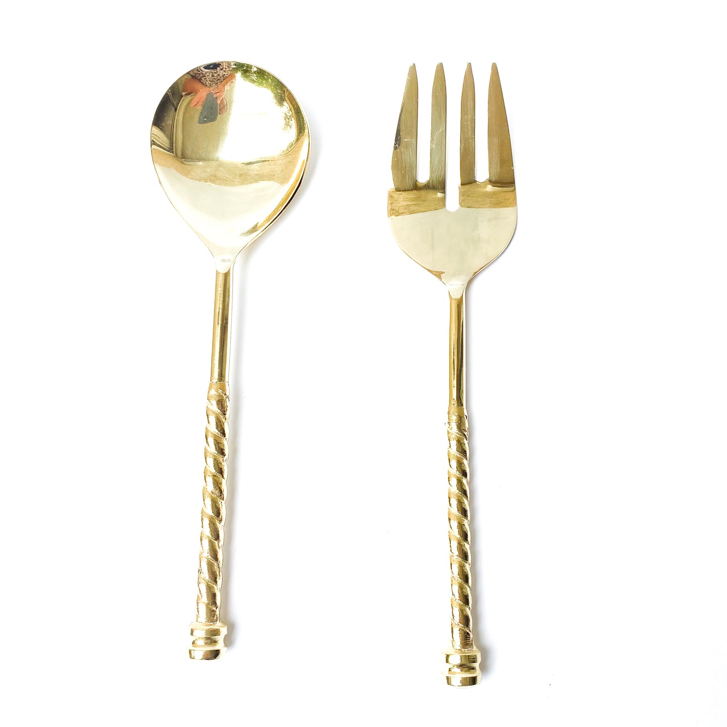 TENEDOR Y CUCHARA BRONCE ENSALADAS - Concepto MK